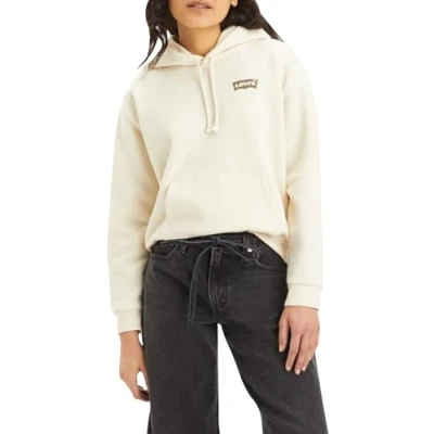 Abbildung von Levi&#039;s Graphic Everyday Hoodie Sweatshirt, Damen, Größe: Large, White swan