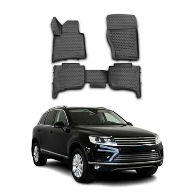 Abbildung von OMAC 7533444 1 Fußmattensatz Gummi, TPE (thermoplastischer Elastomer) 4 schwarz PORSCHE: Cayenne