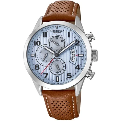 Abbildung von Festina Herren Chronograph Quarz Uhr mit Leder Armband F20271/4