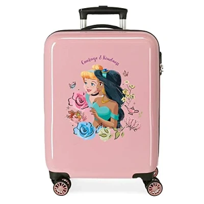 Abbildung von Disney Prinzessinnen Kabinenkoffer, Rosa, 38 x 55 20 cm, Hartplastik, seitlicher Kombinationsverschluss, 34 l, 2 kg, 4 Räder