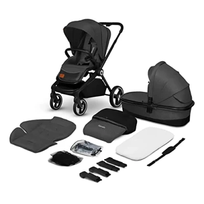 Abbildung von Lionelo Mika 2 in 1 Kombi Kinderwagen, Grey Graphite