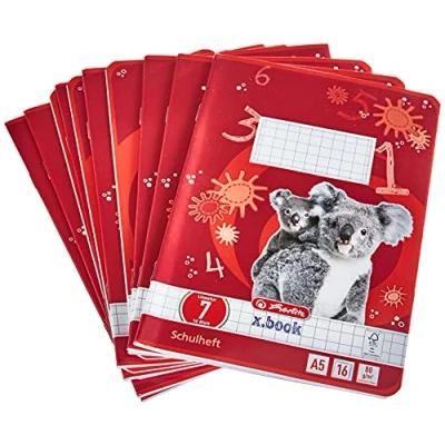 Abbildung von Herlitz 3320702 Hefte A5/16 Lineatur 07 (Kariert 7 x 7) FSC Mixed, Motive sortiert, 10er Packung