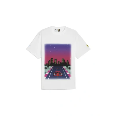 Abbildung von Puma Scuderia Ferrari Miami Graphic Tshirt print, Herren, Größe: Medium, White