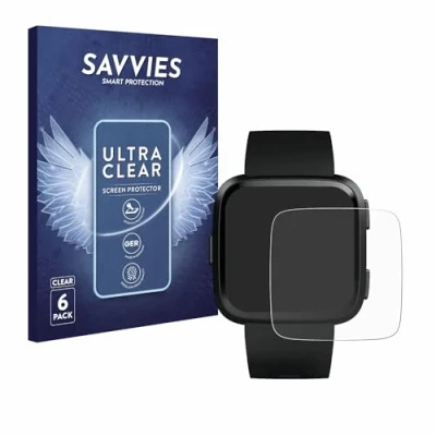 Abbildung von Savvies 6 Stück Schutzfolie für Fitbit Versa/Lite/Special Edition Displayschutz Folie Ultra Transparent