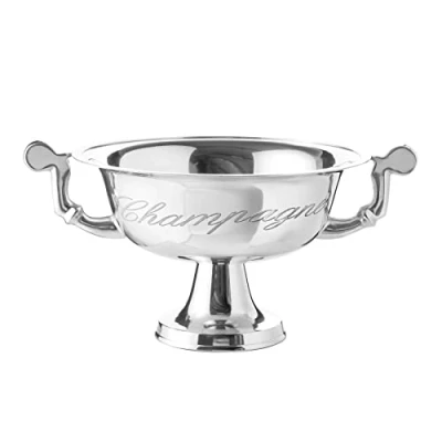 Abbildung von riess ambiente Sektkühler CHAMPAGNE 40cm silber, Metall · Flaschenkühler Weinkühler polierte Oberfläche