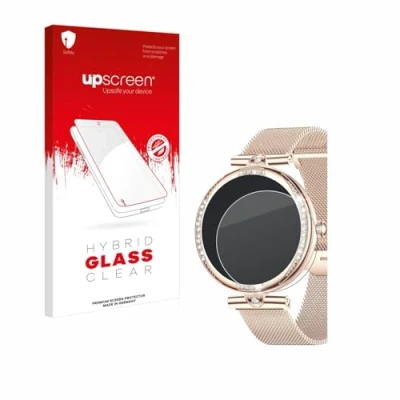 Abbildung von upscreen Schutzglas für Shepatio Smartwatch 1.19&quot; Schutzfolie, Glas Folie [Klar, 9H Panzerschutz, Anti Fingerprint]