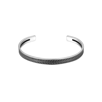Abbildung von True Rebels Armband, Herren, Größe: One Size, Silber schwarz