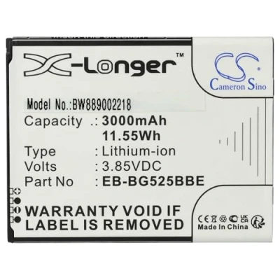 Abbildung von vhbw 1x Akku Ersatz für Samsung EB BG525BBE, GH43 05060A Handy Smartphone Telefon (3000 mAh, 3,85 V, Li Ion)