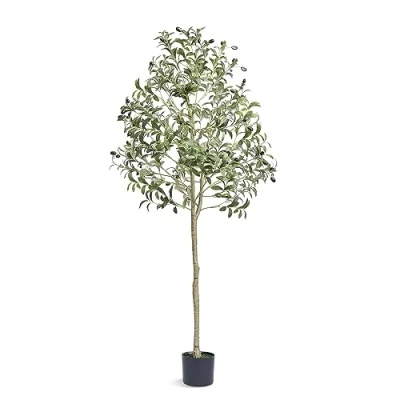 Abbildung von VEVOR Olivenbaum Künstlich 60x60x155cm Kunstpflanze PE Künstliche Pflanzen Fake Plastikpflanzen im Topf Kunstblume Geruchslos wasserdicht Ideal zur Dekoration von Schlafzimmer Arbeitszimmer Wohnzimmer