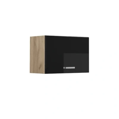 Abbildung von Vicco Hängeschrank R Line, Schwarz Hochglanz/Goldkraft Eiche, 60 cm Flach
