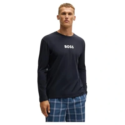 Abbildung von BOSS EASY LONG Nachtwäsche Set, Herren, Größe: Medium, Medium blue