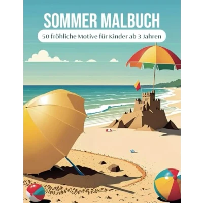 Abbildung von Sommer Malbuch: 50 fröhliche Motive für Kinder ab 3 Jahren ein toller Zeitvertreib und Geschenkidee