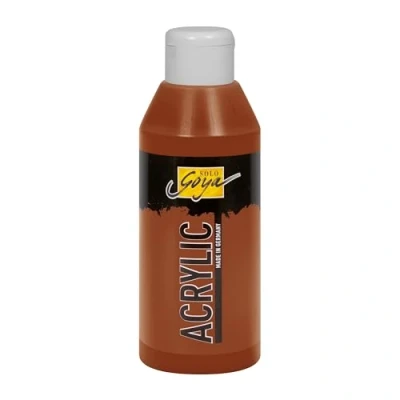 Abbildung von KREUL 84224 Solo Goya Acrylic dunkelbraun, 250 ml Flasche, cremige vielseitig einsetzbare Acrylfarbe in Studienqualität, auf Wasserbasis, schnell und matt trocknend, gut deckend, wasserfest