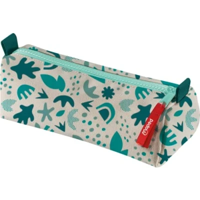 Abbildung von Maped Federmäppchen Smiling Planet aus 100% recyceltem Material 80% recyceltes Polyester + 20% recycelte Baumwolle perfekt für Schulasseccoires 20 cm leichtgängiger Reißverschluss