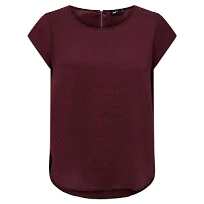 Abbildung von ONLY Onlvic Solid Bluse, Damen, Größe: 34, Chocolate truffle