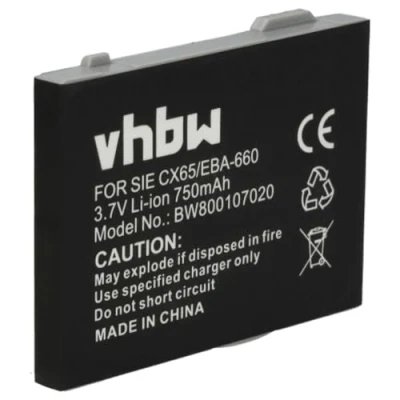 Abbildung von vhbw Akku Ersatz für Siemens L50645 K1310 X363, V30145 X363 schnurlos Festnetz Telefon (750mAh, 3,7V, Li Ion)