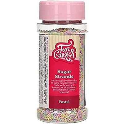 Abbildung von FunCakes Sugar Strands Pastel: Kuchenstreusel, toller Geschmack, perfekt zum Dekorieren von Kuchen, Cupcake Streusel. 80g.