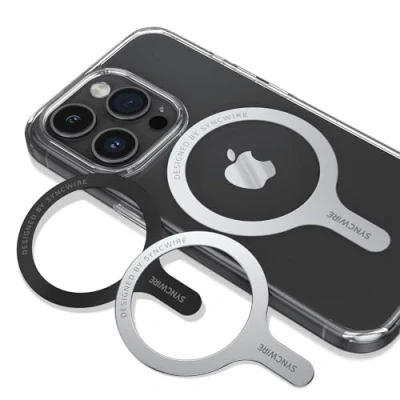 Abbildung von Syncwire 3 Packs Magnet Ring Aufkleber Kompatibel mit MagSafe Ring, Magnetisches Drahtloses Ladegerät Universal, Aktualisiert Magnetischer für Sticker alle Smartphone