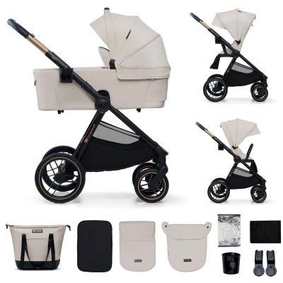 Abbildung von Kinderkraft NEA 2 in 1 Kombikinderwagen, Soft Beige, Kinderwagen,