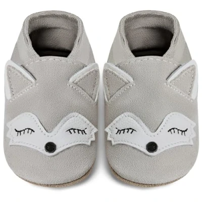Abbildung von IceUnicorn Baby Lauflernschuhe Krabbelschuhe Mädchen Jungen Lederschuhe Weicher Leder Hausschuhe Wildledersohlen Babyschuhe(NR Graufuchs, 2 3 Jahre)