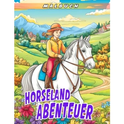 Abbildung von Horseland Abenteuer Malbuch: Erkundung von Wanderwegen, Pferdepflege und herzerwärmende Freundschaften Ein Ausmalbuch für Pferdeliebhaber im Alter 6 9 Jahren