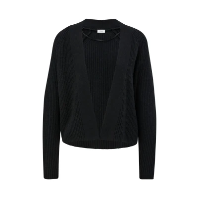 Abbildung von s.Oliver Black Label Strickjacke, Damen, Größe: 46, Schwarz