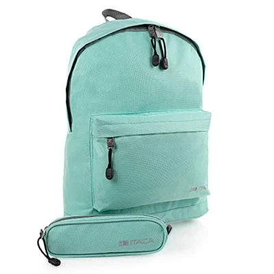 Abbildung von ITACA Backpack Rucksack. Rucksäcke für Schule, Arbeit &amp; Freizeit Rucksack Wasserdicht. Entdecken Sie unsere vielfältige Auswahl an Wasserdichten Daypacks. 25332, Minze