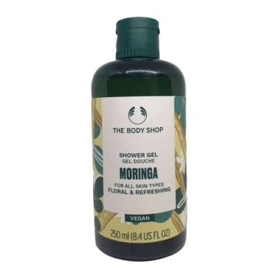 Abbildung von The Body Shop MORINGA Duschgel für alle Hauttypen ErfrischendBlumiger Duft Dermatologisch getestet Vegane Badekosmetik Flasche 250 ml
