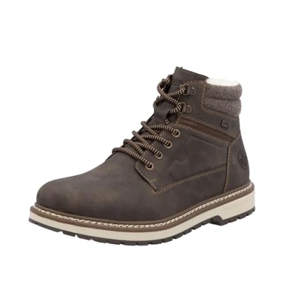 Abbildung von Rieker Schnürstiefelette, Herren, Größe: 46, Moro braun Schuhe