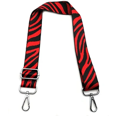 Abbildung von Taschengurte zum Wechseln Rot Textur, Verstellbarer Schultergurt für Taschen, Taschengurt Breit Schulterriemen mit Karabiner Silber 3.8cm, Umhängegurt Tragegurt Taschen Damen DIY, #3