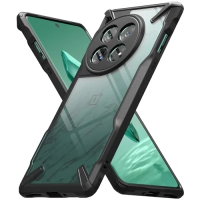 Abbildung von Ringke Fusion X Kompatibel mit OnePlus 12 Hülle [Fallschutz in Militärqualität] Anti Kratzt Rückseite Stoßstange Schutzhülle Handykette Löcher Black
