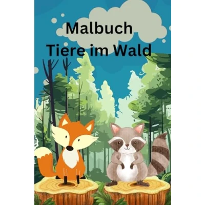 Abbildung von Malbuch Tiere im Wald: Für Kinder und Erwachsene