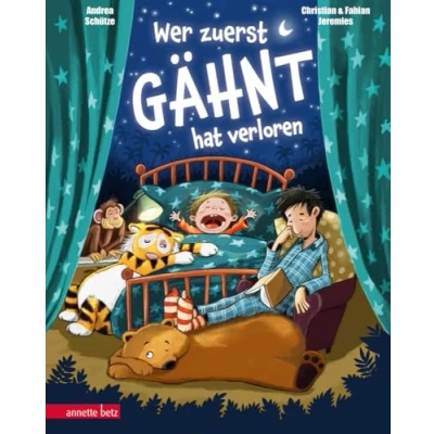 Abbildung von Wer zuerst gähnt, hat verloren! Eine Einschlafgeschichte mit einem sympathischen Papa Sohn Duo