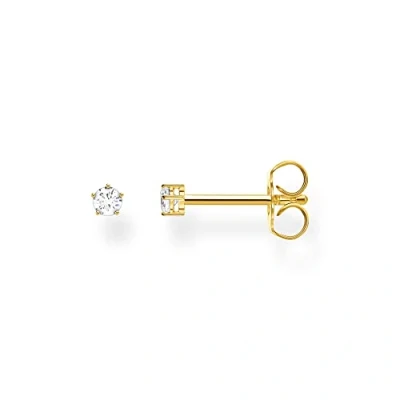Abbildung von THOMAS SABO Single Ohrstecker weißer Stein klein, H2147 051 14, 414 mit Zirkonia (synth)