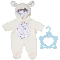Abbildung von BABY born Anzug im Schäfchenlook mit Kapuze und Schäfchen Ohren, Strampler für 43 cm Puppen, 838853 Zapf Creation