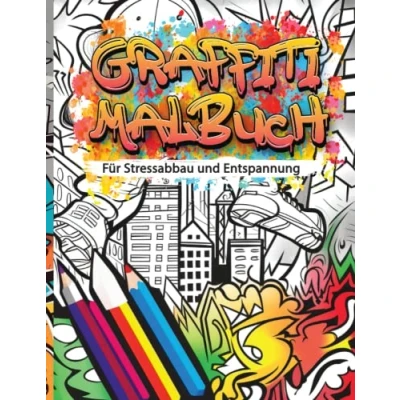 Abbildung von Graffiti Malbuch für Stressabbau und Entspannung: Zeichnen Lernen Erwachsene, Jugendliche Kinder / Entdecken Sie die Straßenkunst auf unseren Malvorlagen.