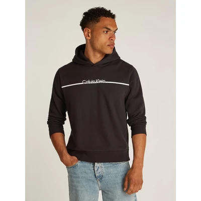 Abbildung von Calvin Klein Split LINE LOGO Hoodie Sweatshirt, Herren, Größe: Medium, Black