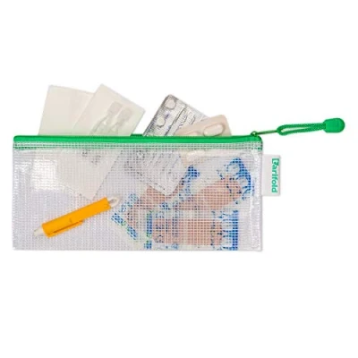 Abbildung von Reißverschlusstaschen, DIN lang (cheque format) Pack mit 8 Stück Grün