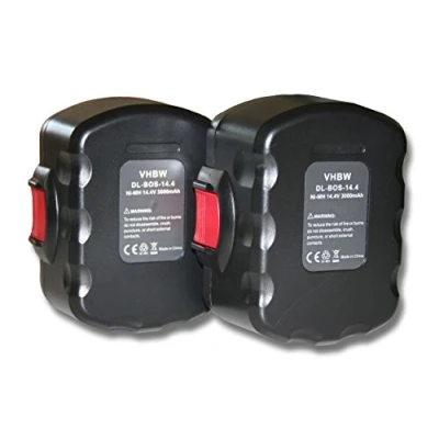 Abbildung von vhbw 2X Akku kompatibel mit Bosch PSR 140, 14.4/N, 14.4VE 2(/B), 14.4, 14.4 2 Werkzeug (3000 mAh, NiMH, 14,4 V)