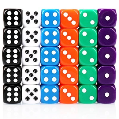 Abbildung von H&amp;S Spiel, 30x Set mit bunten 6 seitigen Spielwürfeln Vielfältiges Würfelset, seitige Würfel Bunte Spielwürfel
