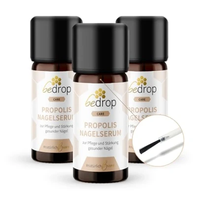 Abbildung von bedrop Propolis Nagelserum 3x 10ml Kosmetische Nagelpflege zur Pflege &amp; Stärkung natürlicher Nägel mit Teebaumöl Lavendelöl weiteren Ölen