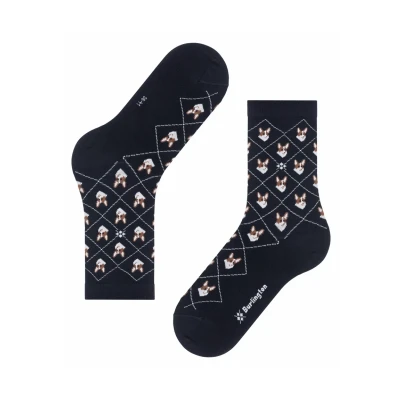 Abbildung von Burlington Corgi Onesize Socken, Damen, Größe: 36/41, Black