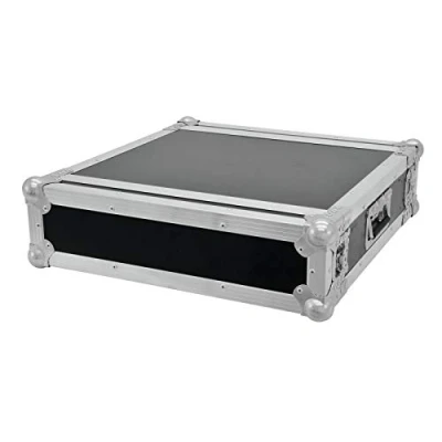 Abbildung von Roadinger Rack Profi, 2 HE, 45 cm Einbautiefe PRO Flightcase für 483 mm Geräte (19&quot;) abnehmbare Deckel 9 mehrschichtig verleimtem Birkenmultiplexholz, dunkelbraun laminiert