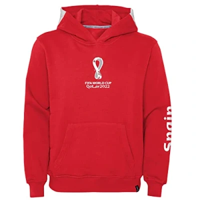 Abbildung von FIFA Mädchen Offizieller World Cup 2022 Hoodie Kapuzen Sweatshirt, rot, 134