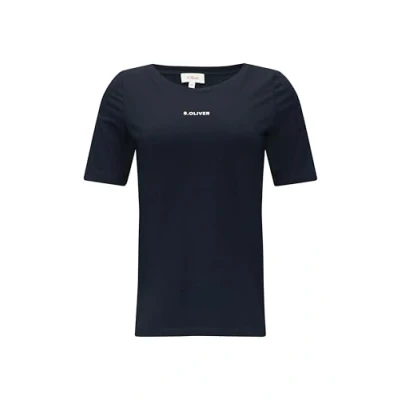 Abbildung von s.Oliver T Shirt Elastisches mit Label Print in Bl (1 tlg) Nicht Vorhanden