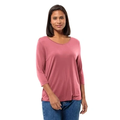 Abbildung von Jack Wolfskin MOLA 3/4 Langarmshirt, Damen, Größe: Large, Soft pink