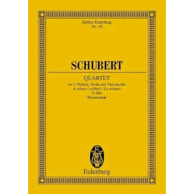Abbildung von Streichquartett a Moll: &quot;Rosamunde&quot;. op. 29. D 804. Streichquartett. Studienpartitur. (Eulenburg Studienpartituren)