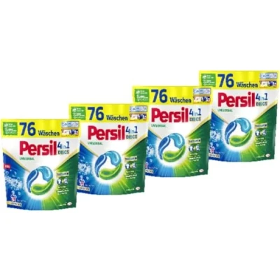 Abbildung von Persil Tiefenrein 4in1 DISCS (4 x 76 Waschladungen), Universal Waschmittel mit Technologie, Vollwaschmittel für reine Wäsche und hygienische Frische die Maschine