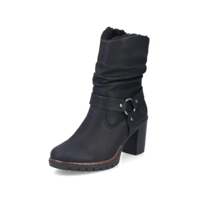 Abbildung von Rieker Damen Klassische Stiefeletten Y2582, Frauen Stiefeletten,Stiefel,Bootee,Booties,halbstiefel,Kurzstiefel,schwarz (00),37 EU / 4 UK