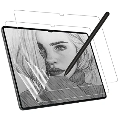 Abbildung von MoKo 2 Stück Matte Displayschutzfolie für Samsung Galaxy Tab S10 Ultra 14,6&quot; 2024, Papierähnliche Blendfreie PET Folie S9 / S8 14,6&quot;, Zeichnen&amp;Notieren mit S Pen